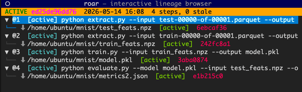 roar tui — interactive lineage browser